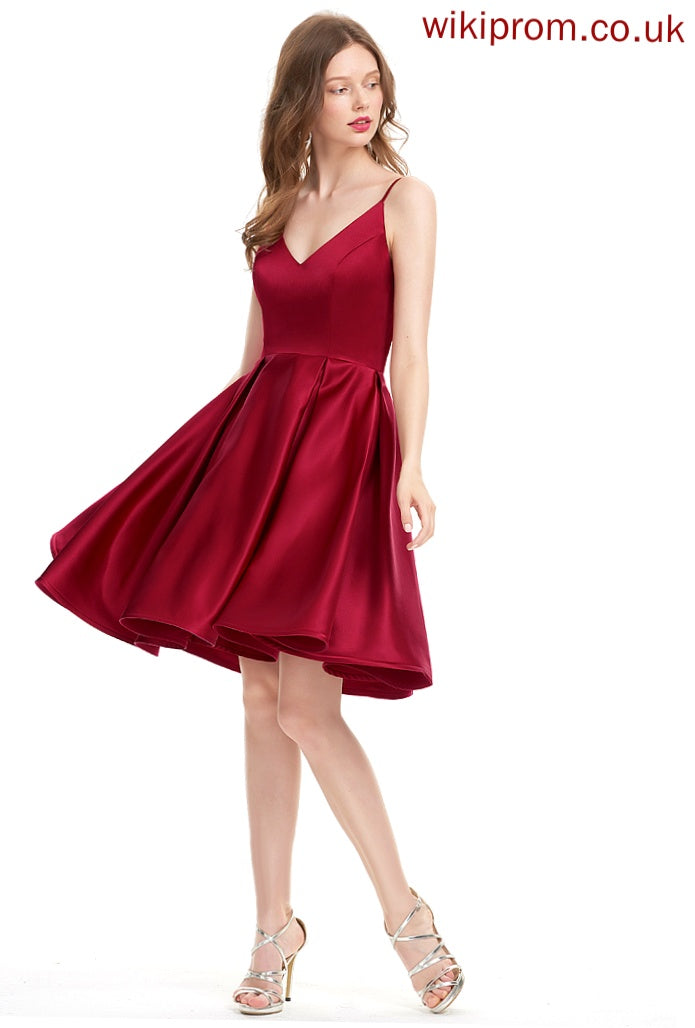 Dresses Formal Dresses Makena Satin V-Neck A-line