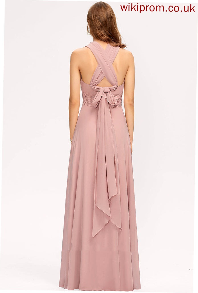 Shoulder Formal Dresses Halter V-Neck Eileen One Dresses A-line Chiffon