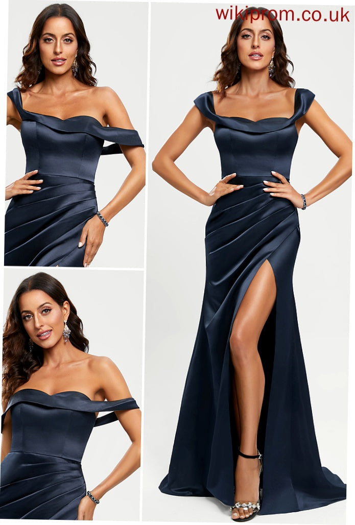 Prom Dresses Train Sweetheart Trumpet/Mermaid Sweep Philippa Off-the-Shoulder Satin