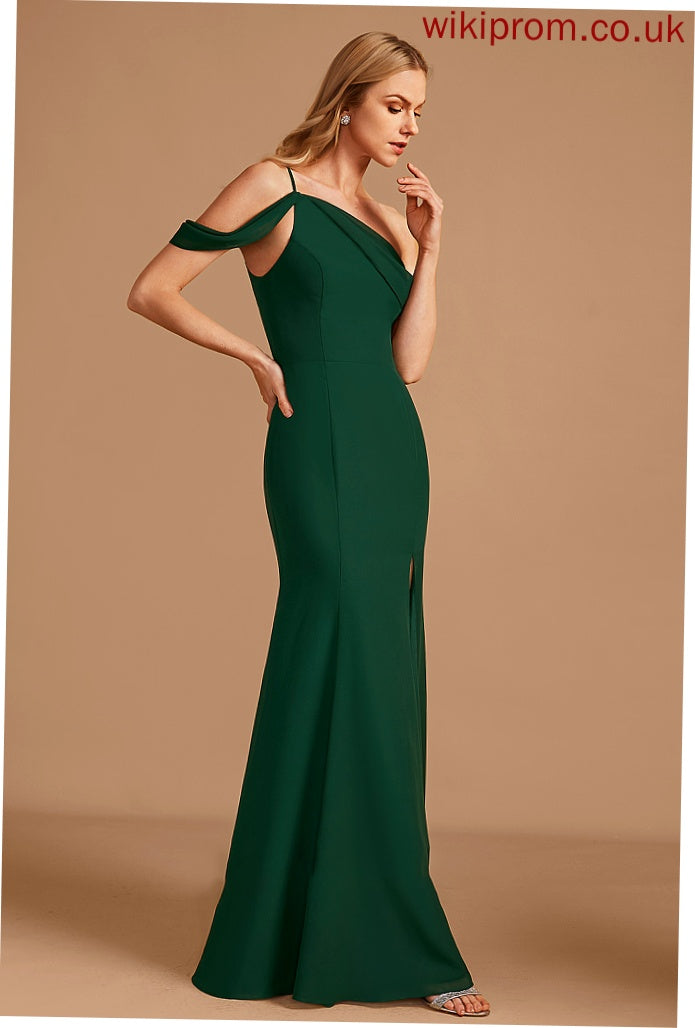 Silhouette Embellishment Trumpet/Mermaid Length Neckline One-Shoulder Floor-Length SplitFront Fabric Zariah Natural Waist Sleeveless Bridesmaid Dresses