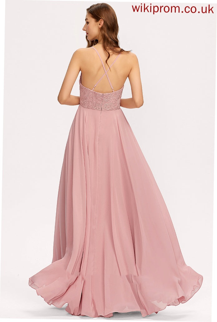 Natalia V-Neck A-line Formal Dresses Chiffon Dresses