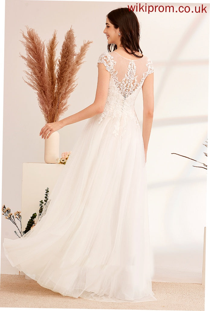 Ball-Gown/Princess Lace With Lace Wedding Dresses Floor-Length Dress Tulle Ashlyn Illusion Wedding