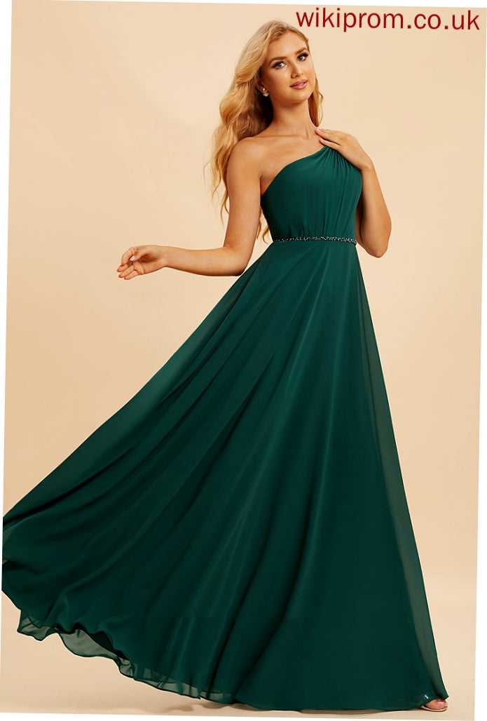 Fabric Sequins Beading Embellishment Neckline A-Line Silhouette One-Shoulder Length Floor-Length Naima Floor Length Bridesmaid Dresses