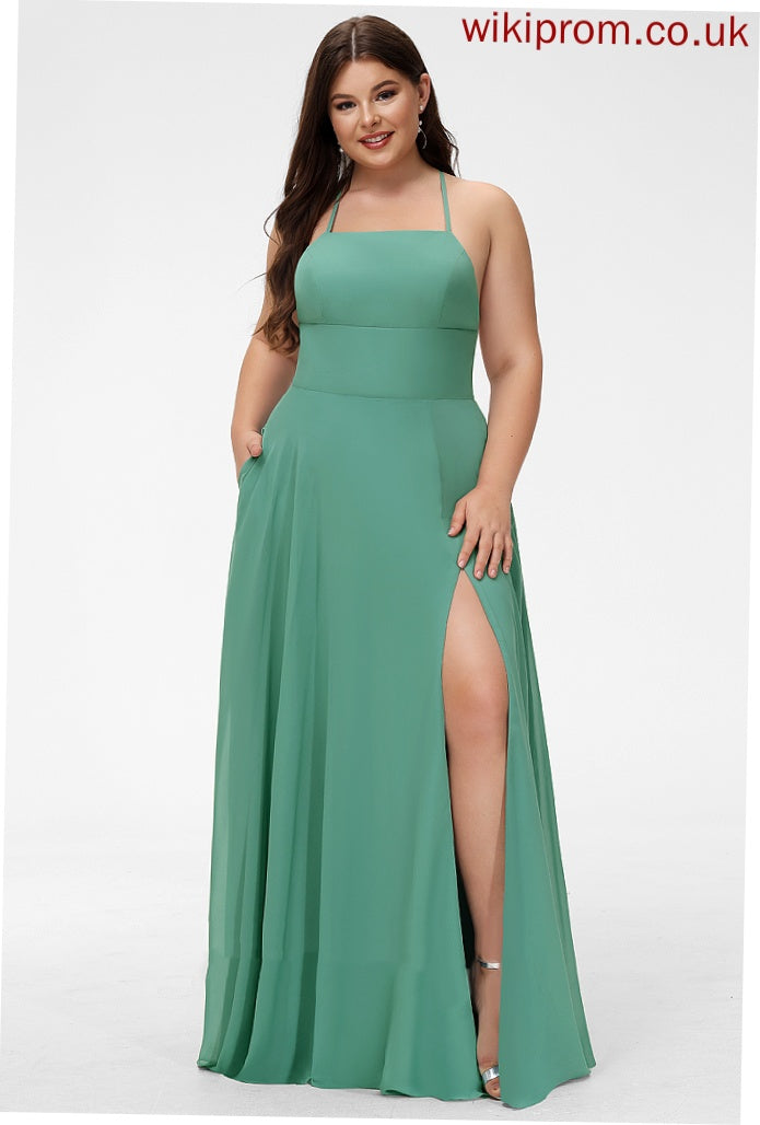 Chiffon Formal Dresses Neck A-line Maren Dresses Square