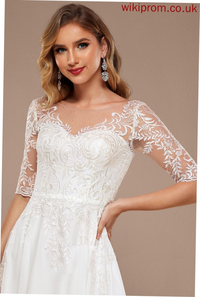 Annabel Wedding Dresses A-Line Dress Chiffon Floor-Length Wedding V-neck Lace