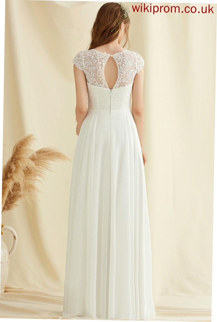 Lace Prom Dresses A-Line Destiny Floor-Length Chiffon Scoop