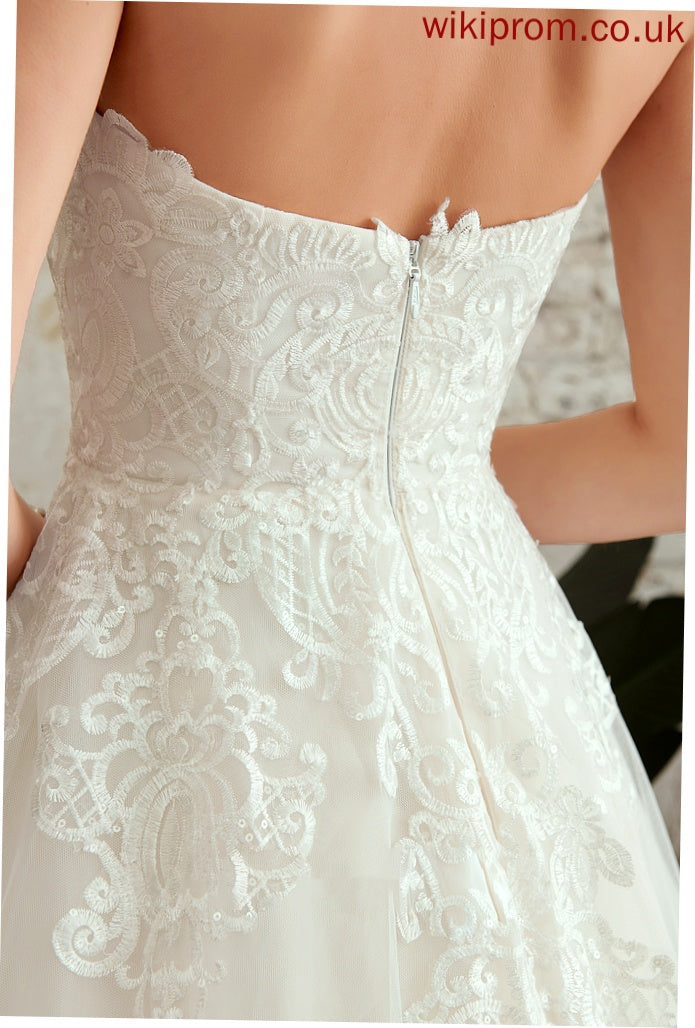 Wedding Dresses Train Aliana With A-Line Dress Tulle Lace Sweetheart Wedding Court