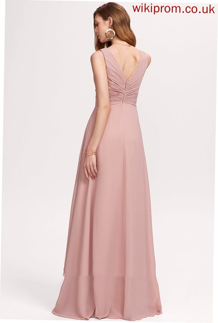 A-line Dresses Chiffon Jaylah Formal Dresses V-Neck