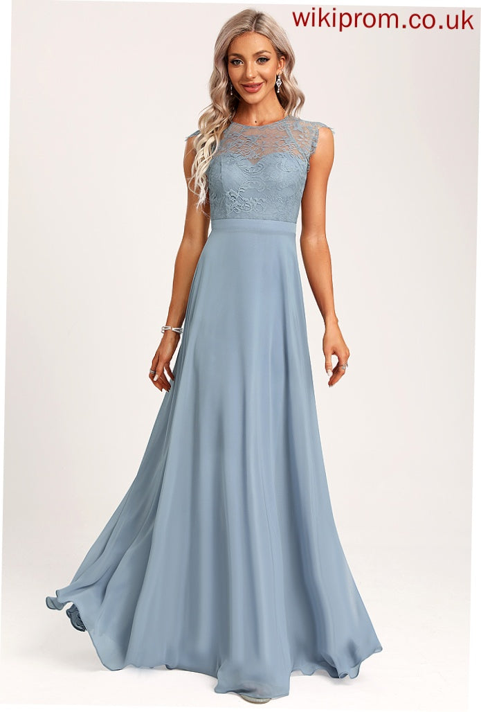 Fabric Neckline Straps&Sleeves A-Line Floor-Length Length Silhouette Scoop Alisha Bridesmaid Dresses