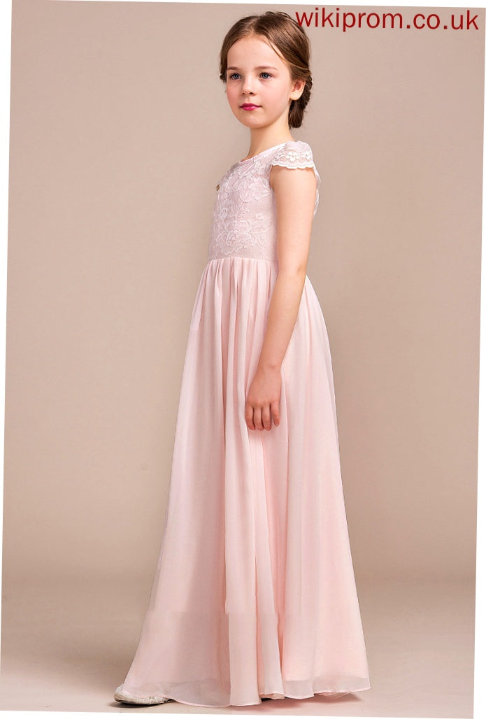 A-LineScoopNeckFloor-LengthChiffonLaceJuniorBridesmaidDress#81155 Leah Junior Bridesmaid Dresses