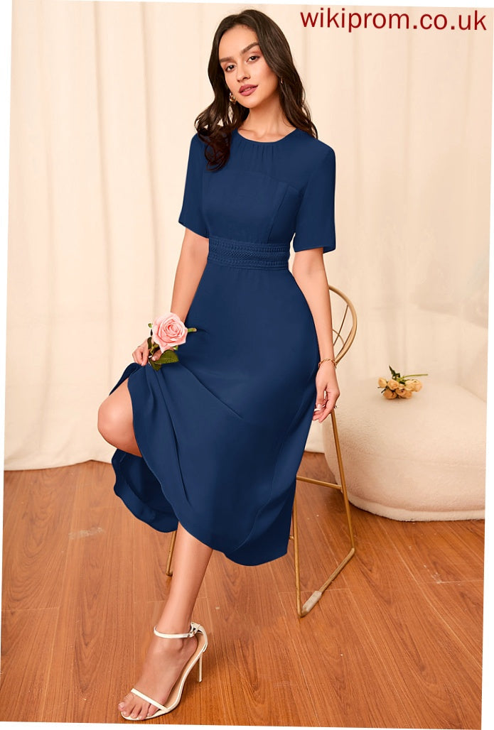 Sleeves Knee-Length A-Line Silhouette Straps Length Fabric Sleeve Deja Bridesmaid Dresses