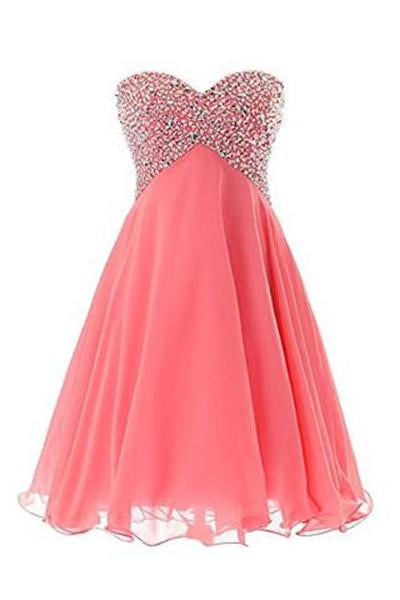 Short Mini Beaded Prom Homecoming Dresses ELF174