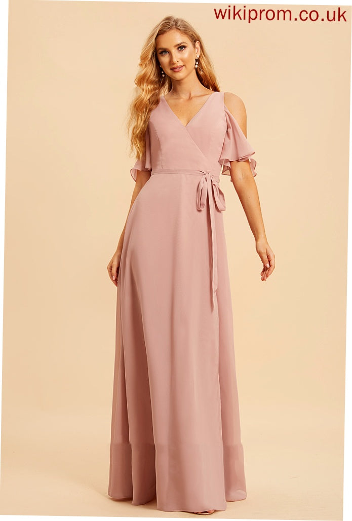 SplitFront Silhouette Fabric Embellishment Neckline Length V-neck Floor-Length A-Line Laci Scoop Natural Waist Bridesmaid Dresses