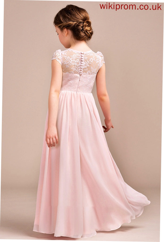 A-LineScoopNeckFloor-LengthChiffonLaceJuniorBridesmaidDress#81155 Leah Junior Bridesmaid Dresses