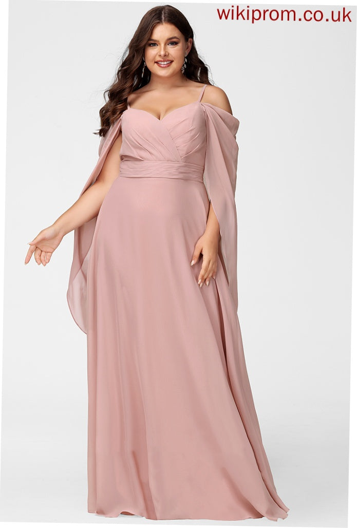 Floor-Length Neckline Length Fabric A-Line Straps V-neck Silhouette Natalie A-Line/Princess Floor Length Spaghetti Staps Bridesmaid Dresses