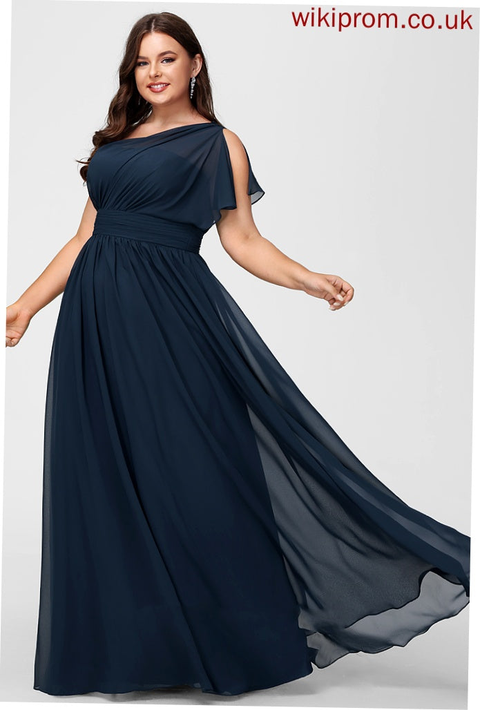 A-Line Embellishment Fabric Floor-Length Neckline Length One-Shoulder Ruffle Silhouette Nia Bridesmaid Dresses