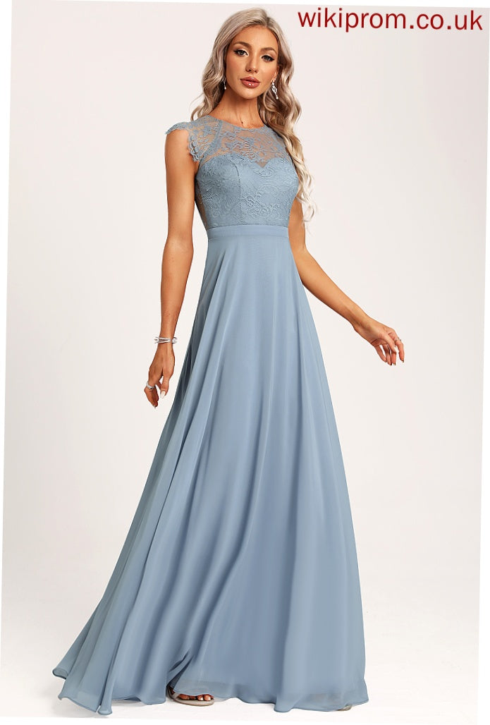 Fabric Neckline Straps&Sleeves A-Line Floor-Length Length Silhouette Scoop Alisha Bridesmaid Dresses