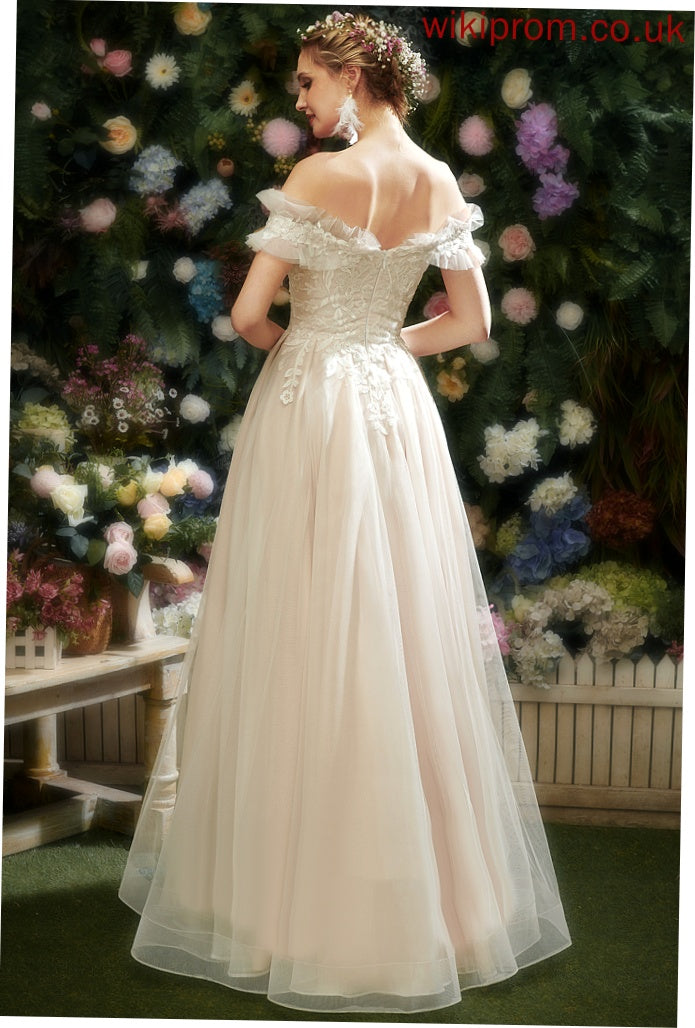 Aliya Dress Floor-Length Tulle Wedding A-Line With Wedding Dresses Sweetheart Lace Sequins