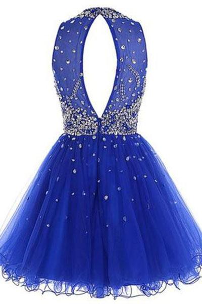 Short Tulle Beading Homecoming Dress Prom Gown WK214