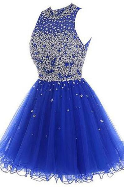 Short Tulle Beading Homecoming Dress Prom Gown WK214