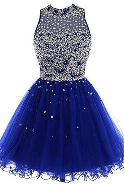 Short Tulle Beading Homecoming Dress Prom Gown WK214