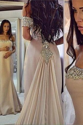 Charming Long Evening Dress Off Shouder Mermaid Prom Dress Formal Evening Dresses Women Dress WK391