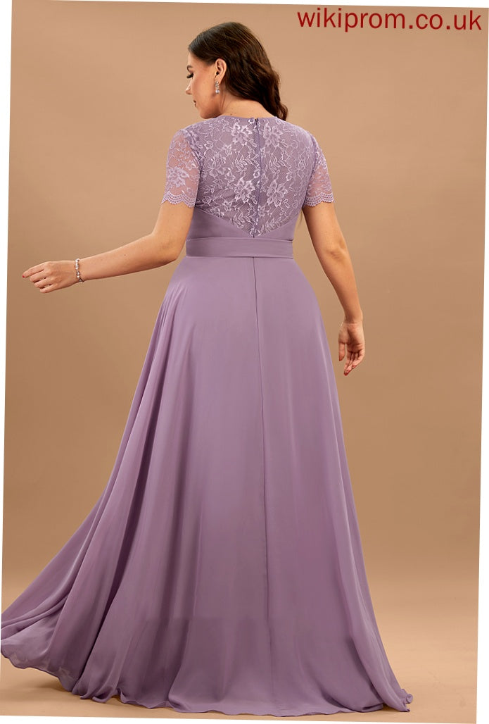 Neckline ScoopNeck A-Line Fabric Lace Length Silhouette Straps Floor-Length Hana Sleeveless Floor Length Bridesmaid Dresses