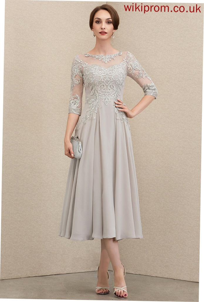 Formal Dresses Lace A-line Round Dresses Chiffon Jada Neck