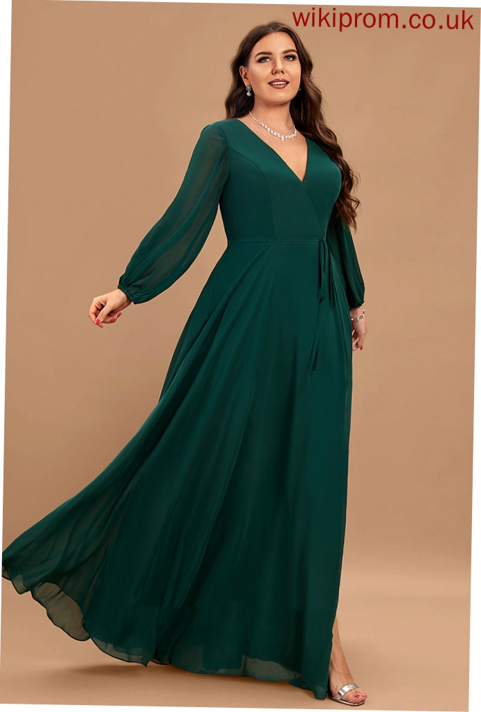 A-Line Embellishment Floor-Length Length Neckline Fabric SplitFront V-neck Silhouette Naima Floor Length Sleeveless Bridesmaid Dresses