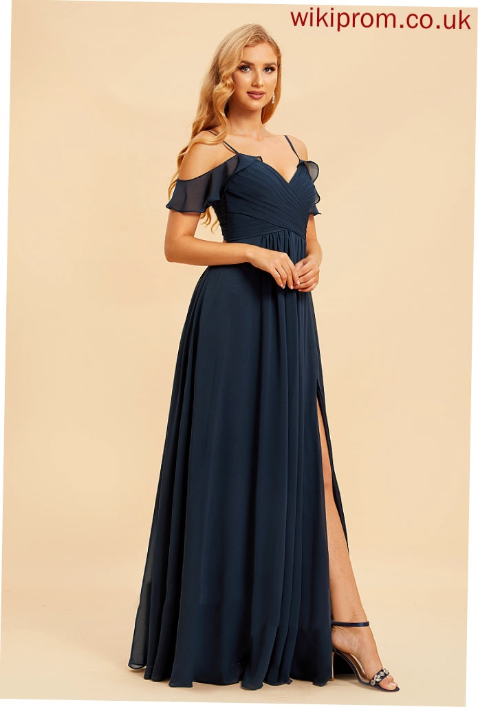 Neckline Embellishment Silhouette SplitFront Floor-Length Length A-Line Fabric V-neck Lexi Bridesmaid Dresses