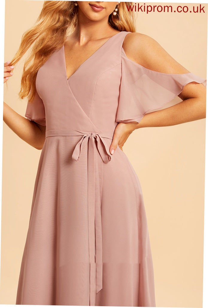 SplitFront Silhouette Fabric Embellishment Neckline Length V-neck Floor-Length A-Line Laci Scoop Natural Waist Bridesmaid Dresses