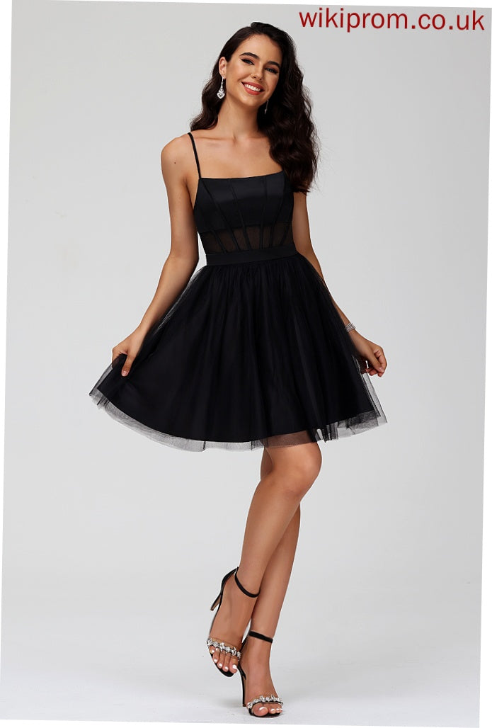 Katherine Square Dress Tulle Homecoming Homecoming Dresses Neckline Short/Mini A-Line