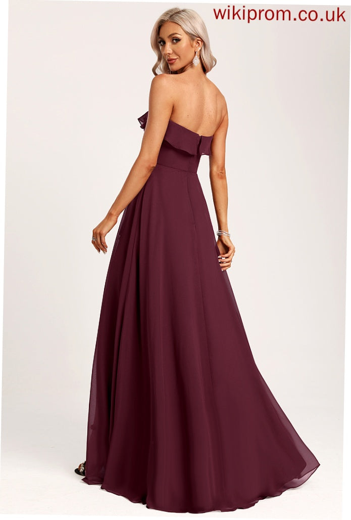 Floor-Length Length Fabric Silhouette Neckline A-Line Sweetheart Ruffle Embellishment Marisa Bridesmaid Dresses