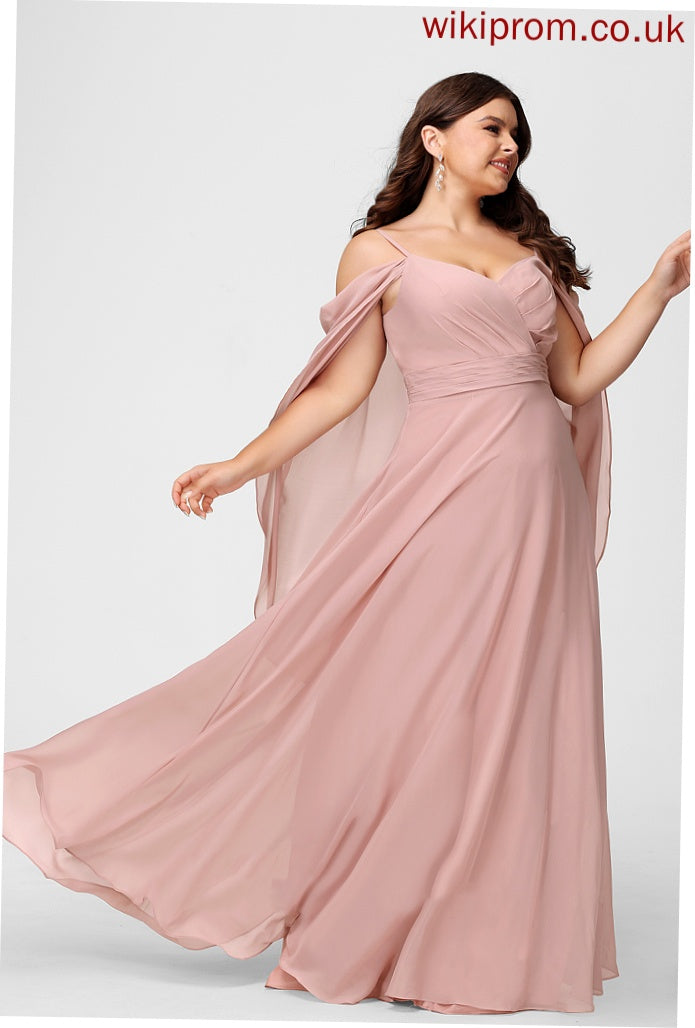 Floor-Length Neckline Length Fabric A-Line Straps V-neck Silhouette Natalie A-Line/Princess Floor Length Spaghetti Staps Bridesmaid Dresses