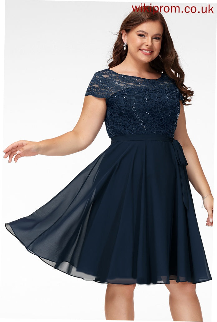 Embellishment Length Knee-Length A-Line Silhouette Bow(s) Fabric ScoopNeck Neckline Adalynn Bridesmaid Dresses