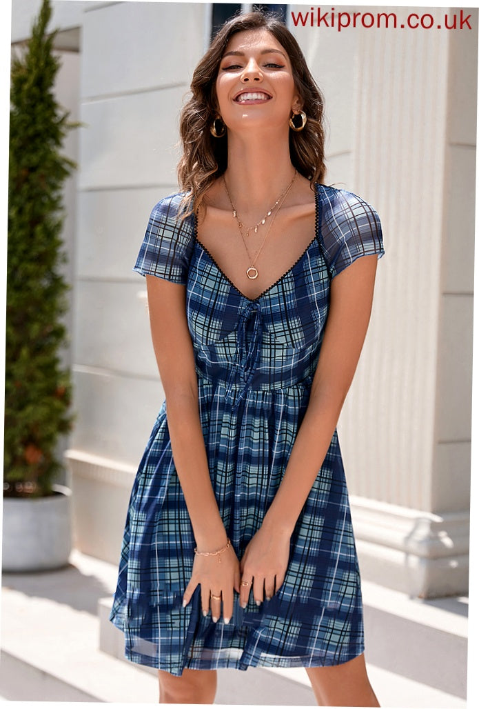 A-Line Homecoming Dresses Homecoming Short/Mini Shaniya V-neck Dress