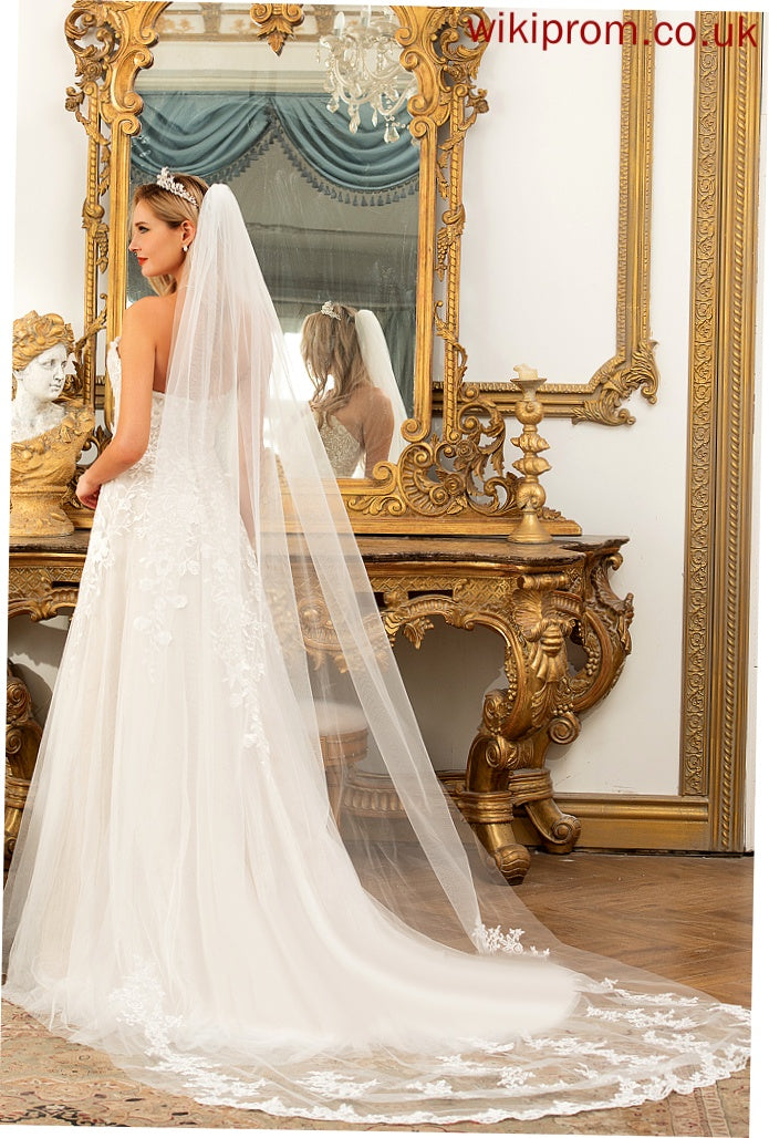 Dress Zion Lace Train V-neck Sweep Wedding Dresses Tulle Ball-Gown/Princess Wedding