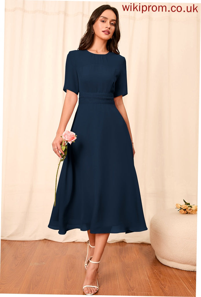 Sleeves Knee-Length A-Line Silhouette Straps Length Fabric Sleeve Deja Bridesmaid Dresses