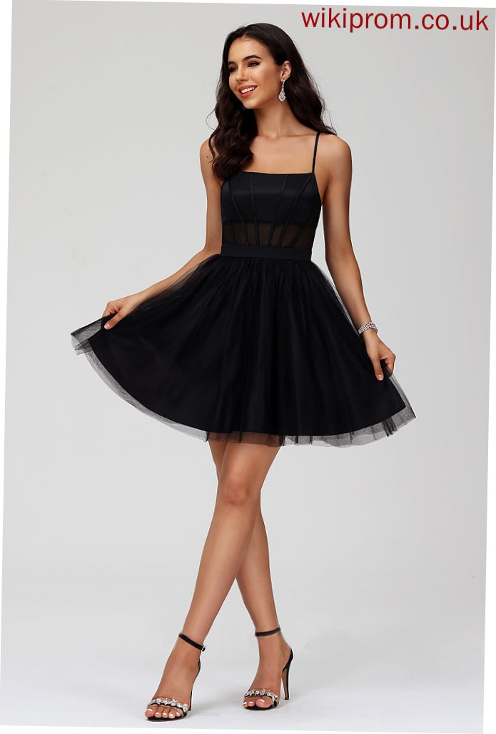 Katherine Square Dress Tulle Homecoming Homecoming Dresses Neckline Short/Mini A-Line