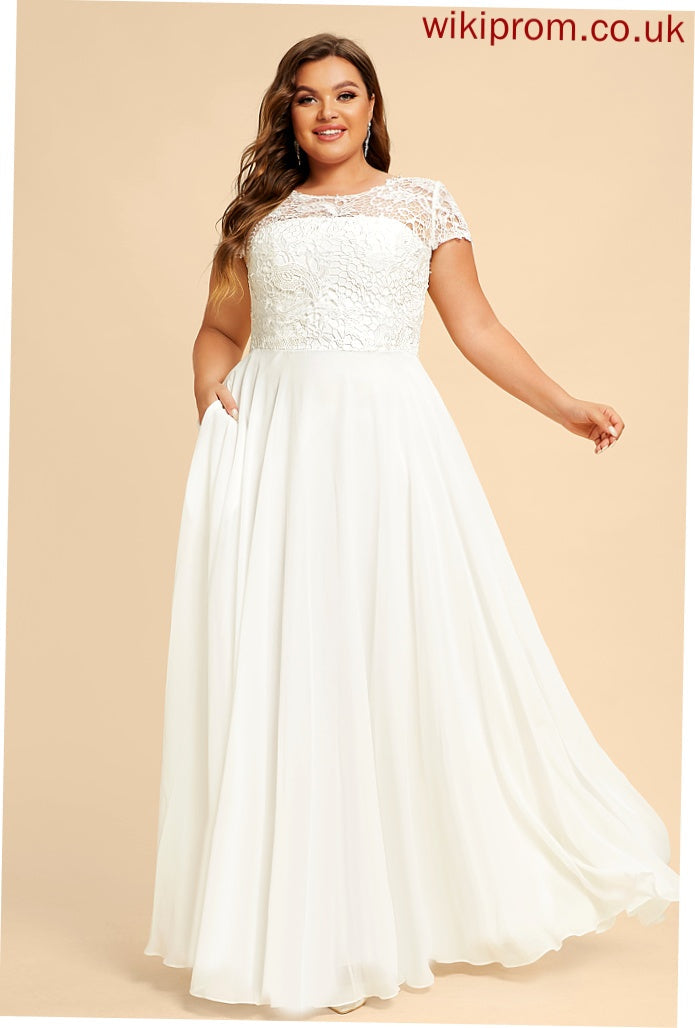 Lace Prom Dresses A-Line Destiny Floor-Length Chiffon Scoop