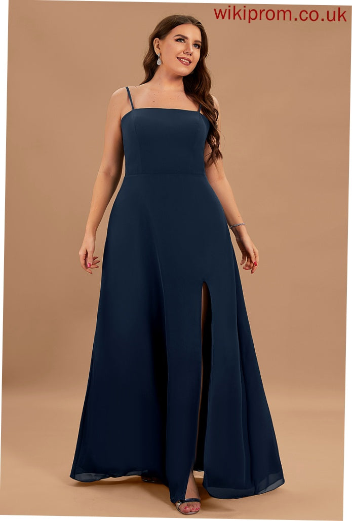 Jaslene Chiffon Square Floor-Length Prom Dresses A-Line