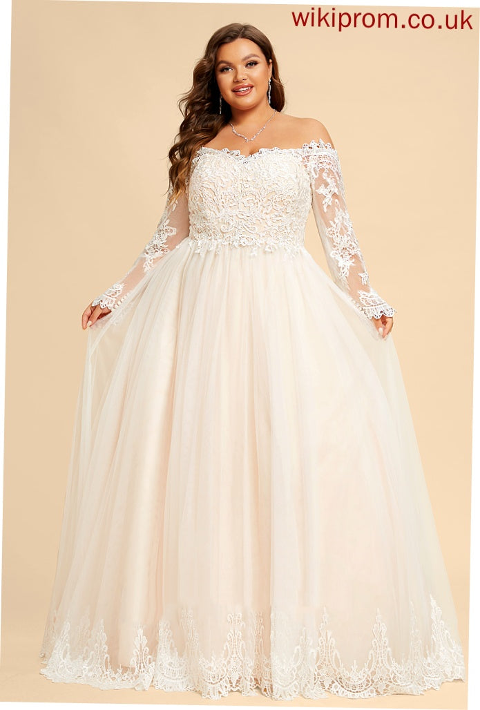 Dress Chapel Train Philippa Off-the-Shoulder Lace Tulle Ball-Gown/Princess Wedding Wedding Dresses