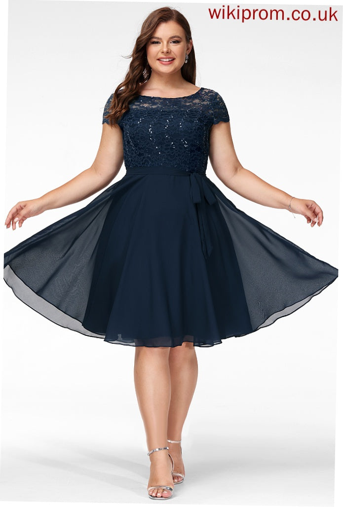 Embellishment Length Knee-Length A-Line Silhouette Bow(s) Fabric ScoopNeck Neckline Adalynn Bridesmaid Dresses