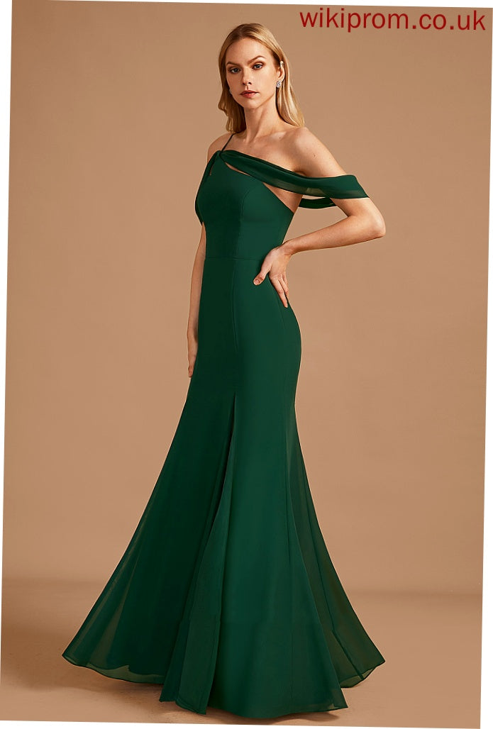 Silhouette Neckline One-Shoulder Fabric Floor-Length Trumpet/Mermaid Length SplitFront Embellishment Kristin A-Line/Princess V-Neck Bridesmaid Dresses