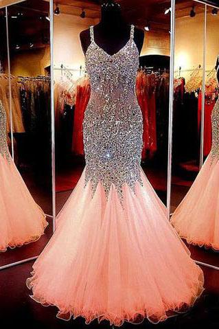 Beauty sweetheart neckline mermaid open back beading pageant formal dresses WK861