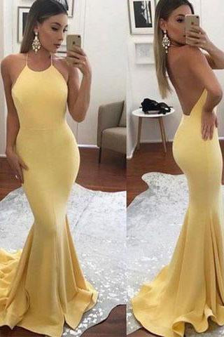 New Arrival Sexy Backless Mermaid Long Formal Evening Dress Elegant Prom Dresses WK664