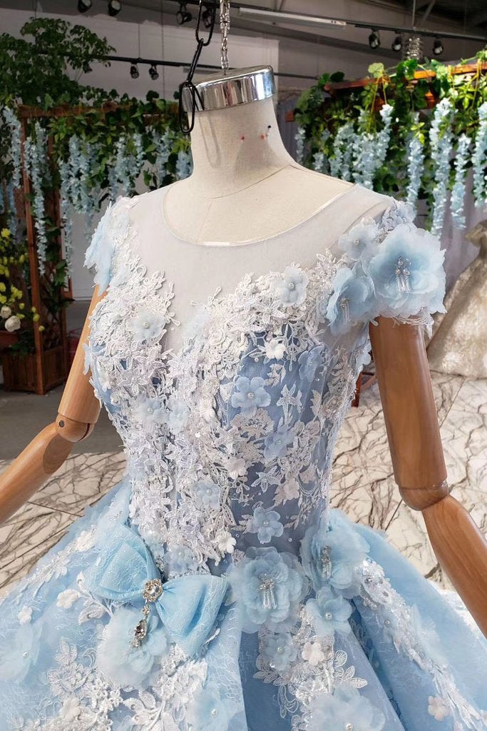 Light Sky Blue Gorgeous Prom Dress WK618