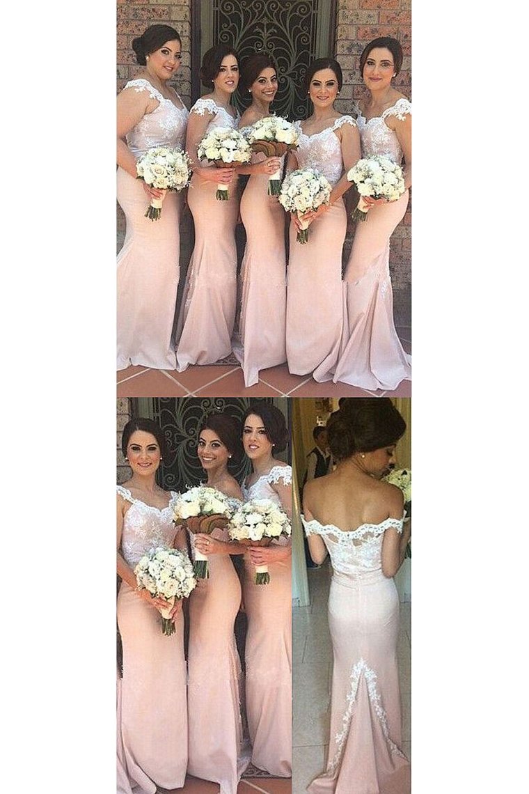 Mermaid Off The Shoulder Bridesmaid Dresses With Applique