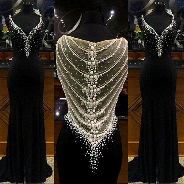 Mermaid Black Long Charming Evening Dress Formal Women Dress Prom Dresses WK97