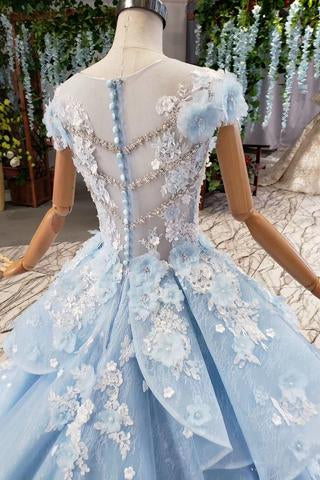 Light Sky Blue Gorgeous Prom Dress WK618